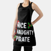 クリスマスいけなリストに一致する素敵な海賊の家族 エプロン (インサイチュ)
