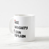 クリスマスいけなリストのサンタを説明できるいいね コーヒーマグカップ (正面左)