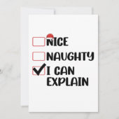 クリスマスいけなリストのサンタを説明できるいいね 招待状 (正面)