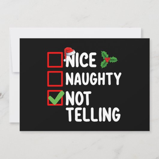 クリスマスいけなリストの休日を告げない 招待状 (正面)