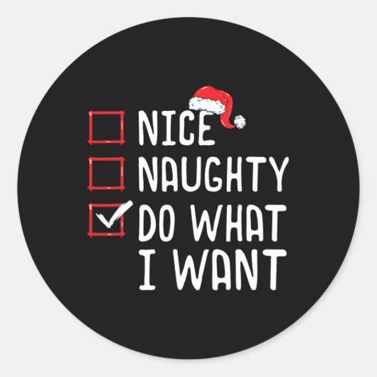 クリスマスいけなリストを表示する方法 ラウンドシール (正面)