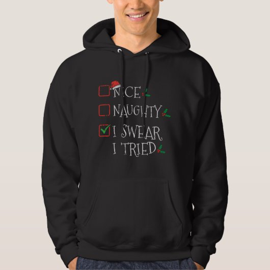 クリスマスいけなリストを試してみたおもしろいと誓う パーカ (正面)