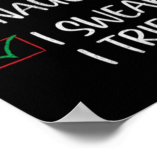 クリスマスいけなリストを試してみたおもしろいと誓う ポスター (角)