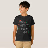 クリスマスいけなリストを試してみたおもしろいと誓う Tシャツ (正面フル)