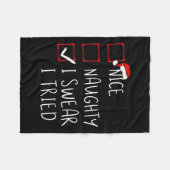 クリスマスいけなリストクリスマスSを試してみた フリースブランケット (正面(横))