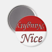 クリスマスいけな休暇かニース マグネット (正面/裏面)