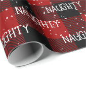 クリスマスいけな文字オンバッファロープレイド ラッピングペーパー (ロールコーナー)