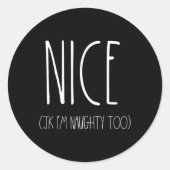 クリスマスいけなJk Nのための素敵なカップルのシャツ ラウンドシール (正面)