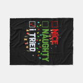 クリスマスいけなPjsファミリーおもしろいマを試してみた フリースブランケット (正面(横))