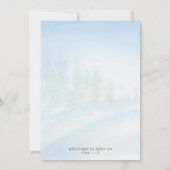 クリスマスうさぎ冬の子供誕生日パーティー 招待状 (裏面)