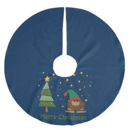 クリスマスおおきな足さん ブラッシュドポリエステルツリースカート