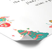 クリスマスおしゃぶり狩りベビーシャワーゲーム ポスター (角)