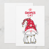 クリスマスおとせ猫の小人 シーズンカード (正面/裏面)