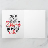 クリスマスおばあちゃんや猫を楽しませてほしい カード (内部)