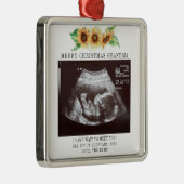 クリスマスおばあちゃんベビーフォトサンフラワー メタルオーナメント (右)