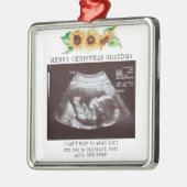 クリスマスおばあちゃんベビーフォトサンフラワー メタルオーナメント (左)