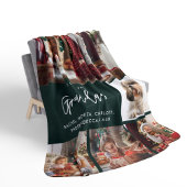 クリスマスおばあちゃん5枚のペットパーソナライズされた写真 シェルパブランケット