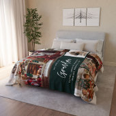 クリスマスおばあちゃん5枚のペットパーソナライズされた写真 シェルパブランケット