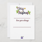 クリスマスおばあちゃん シーズンカード (裏面)