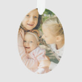 クリスマスおばあちゃん、孫の写真からグラミーナナ オーナメント (裏面)