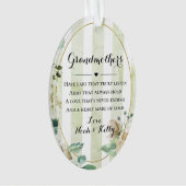 クリスマスおばあちゃん、孫の写真からグラミーナナ オーナメント (正面)