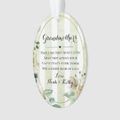 クリスマスおばあちゃん、孫の写真からグラミーナナ オーナメント (正面)