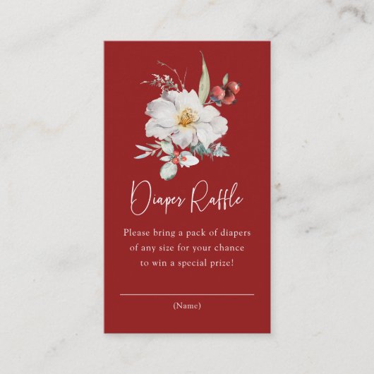 クリスマスおむつラッフルエンクロージャカード エンクロージャーカード (正面)