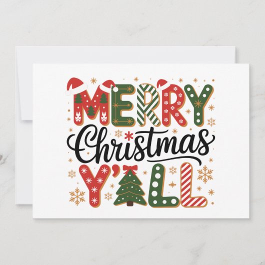 クリスマスおめでとうございます！みんなで楽しむ南部のホリデーシーズン シーズンカード (正面)