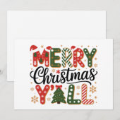 クリスマスおめでとうございます!みんなで楽しむ南部の祭り シーズンカード (正面/裏面)