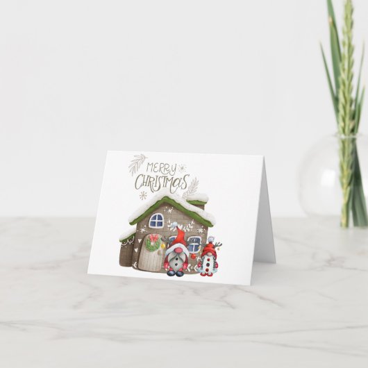 クリスマスおめでとうございます、ノームさんたち カード (正面)