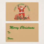 クリスマスおめでとうございます！ ヴィンテージサンタクロース (正面&裏面)