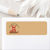 クリスマスおめでとうございます！ ヴィンテージサンタクロース ラベル (インサイチュ)