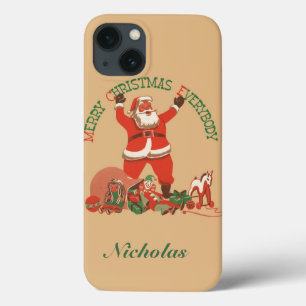 クリスマスおめでとうございます! ヴィンテージサンタクロース iPhone 13ケース