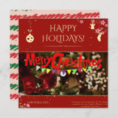 クリスマスおめでとうございます 招待状 (正面/裏面)