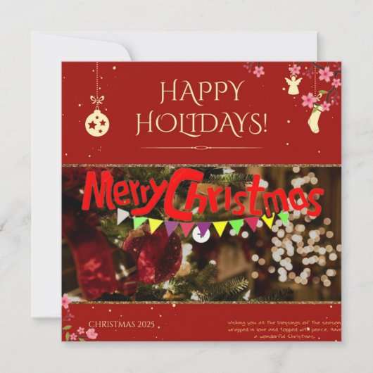 クリスマスおめでとうございます 招待状 (正面)