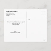 クリスマスおめでとうございます 来年も良いお年を願っています シーズンポストカード (裏面)