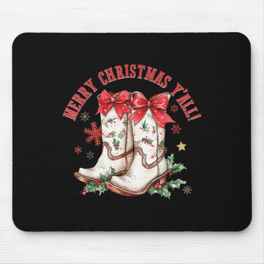 クリスマスおめでとうぜよ!カウガールよ! マウスパッド (正面)