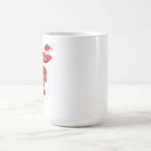 クリスマスおめでとうと新年の木製矢印 コーヒーマグカップ (中央)