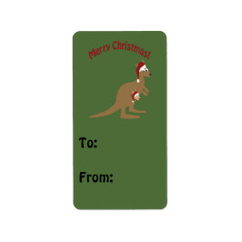 クリスマスおめでとうカンガルーたち ラベル