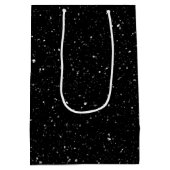 クリスマスおめでとうサンタと月 ミディアムペーパーバッグ (裏面)