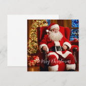 クリスマスおめでとうサンタクロースカード ノートカード (正面/裏面)
