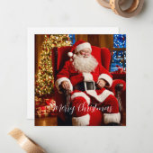 クリスマスおめでとうサンタクロースカード ノートカード (正面/裏面インサイチュ)