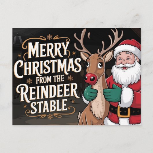 クリスマスおめでとうサンタクロース シーズンポストカード (正面)