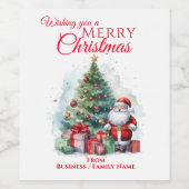 クリスマスおめでとうサンタクロース ワインラベル (シングルラベル)