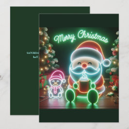 クリスマスおめでとうサンタテディ 招待状