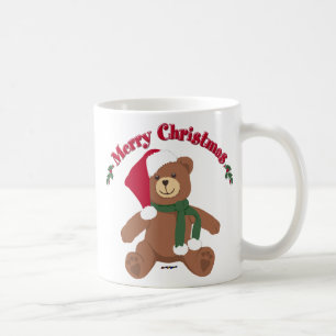 クリスマスおめでとうテディベア コーヒーマグカップ