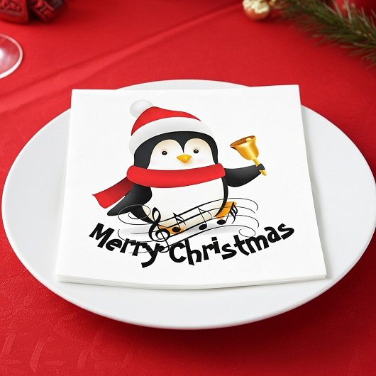 クリスマスおめでとうペンギン スタンダードカクテルナプキン