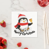 クリスマスおめでとうペンギン スタンダードカクテルナプキン (インサイチュ)