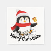 クリスマスおめでとうペンギン スタンダードカクテルナプキン (正面)