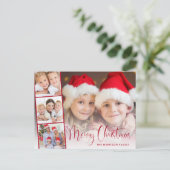 クリスマスおめでとうメッセージ入りスクリプター5枚の写真 シーズンポストカード (スタンド正面)